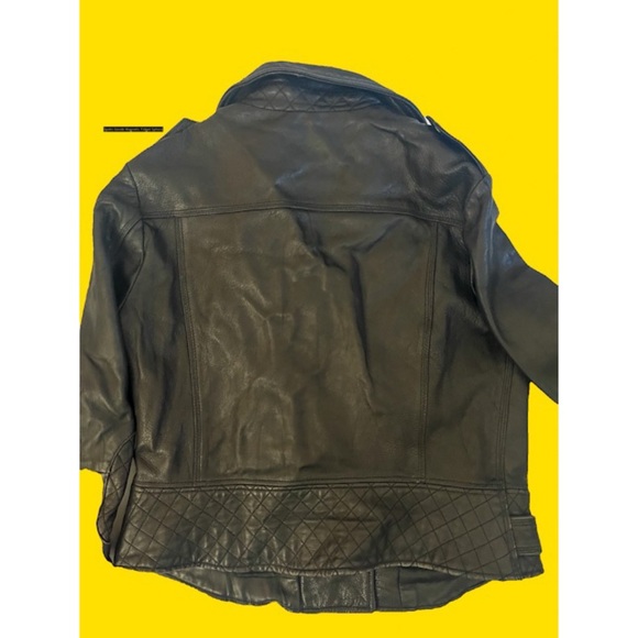 Women's Black Leather Jacket - Picture 6 of 7
